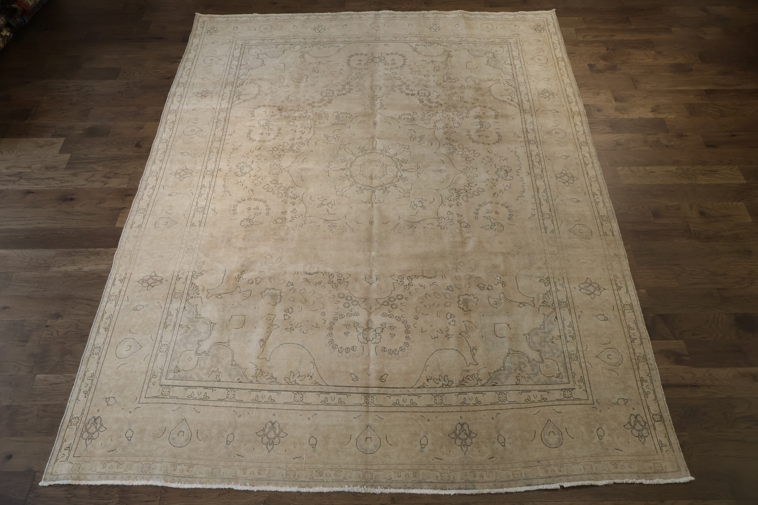 Vintage Floral Tabriz Persian Area Rug 10x13