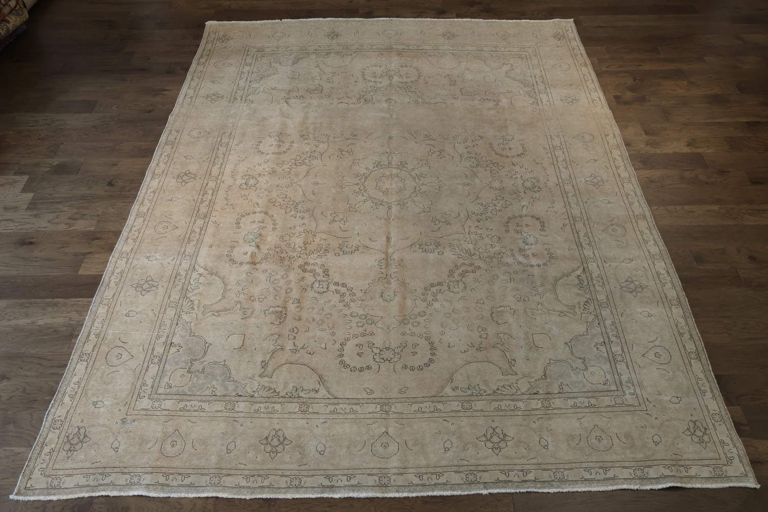 Vintage Floral Tabriz Persian Area Rug 10x13
