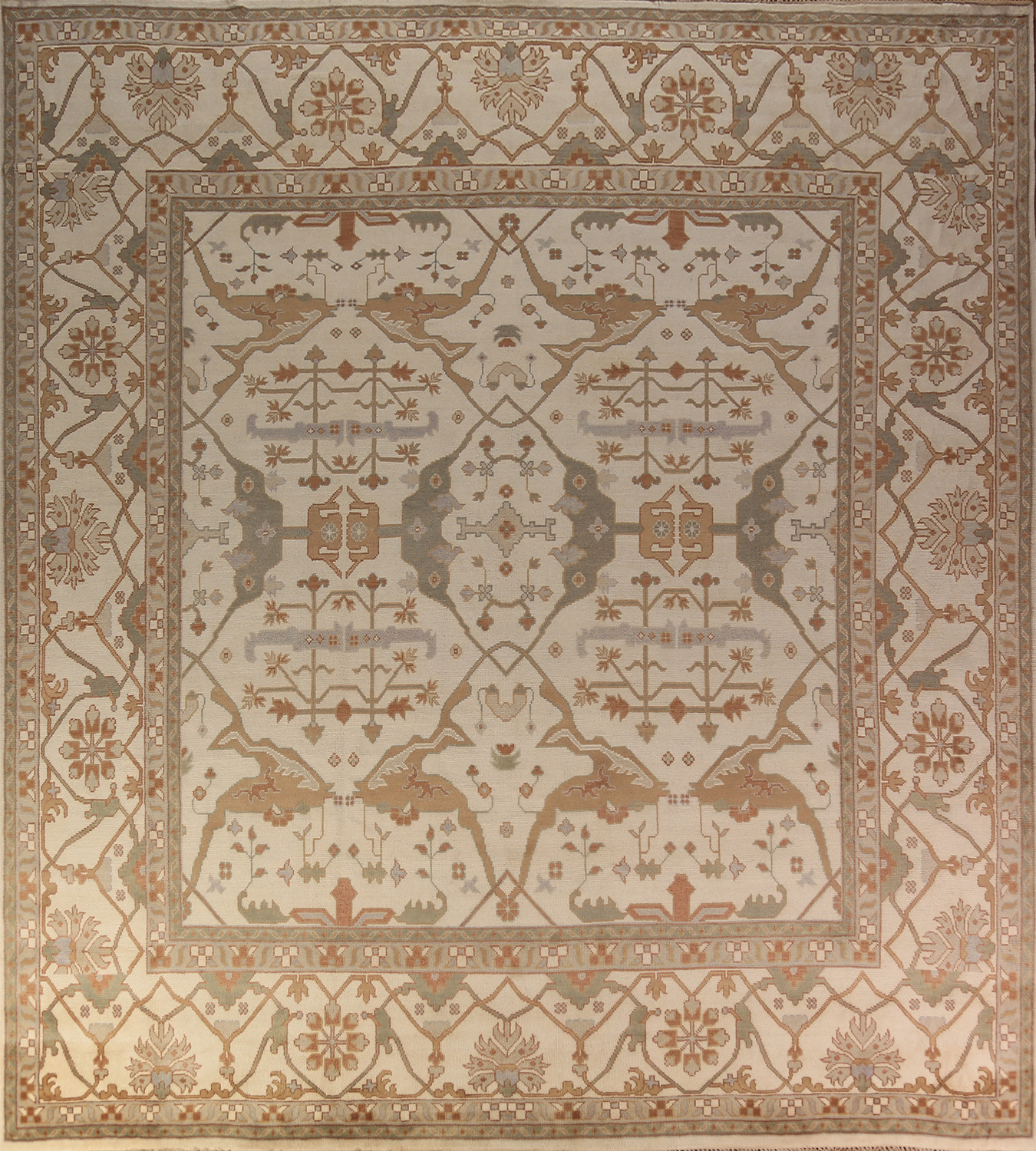 AllOver Square Wool Oushak Oriental Large Rug 14x14