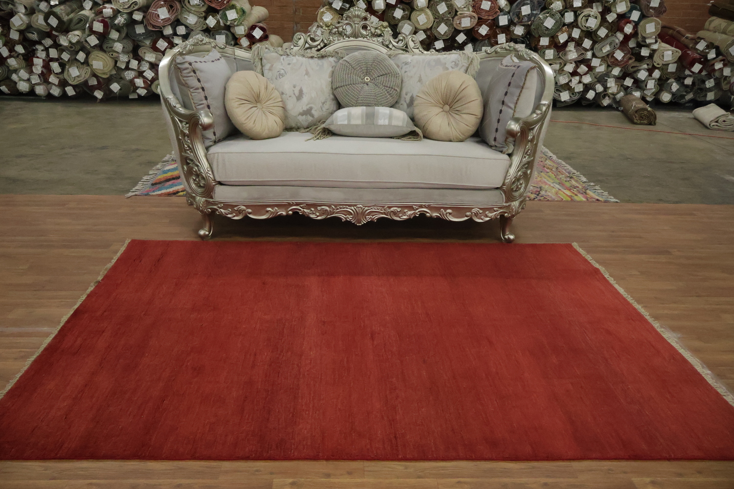 Modern Red Wool Gabbeh Oriental Area Rug 6x8