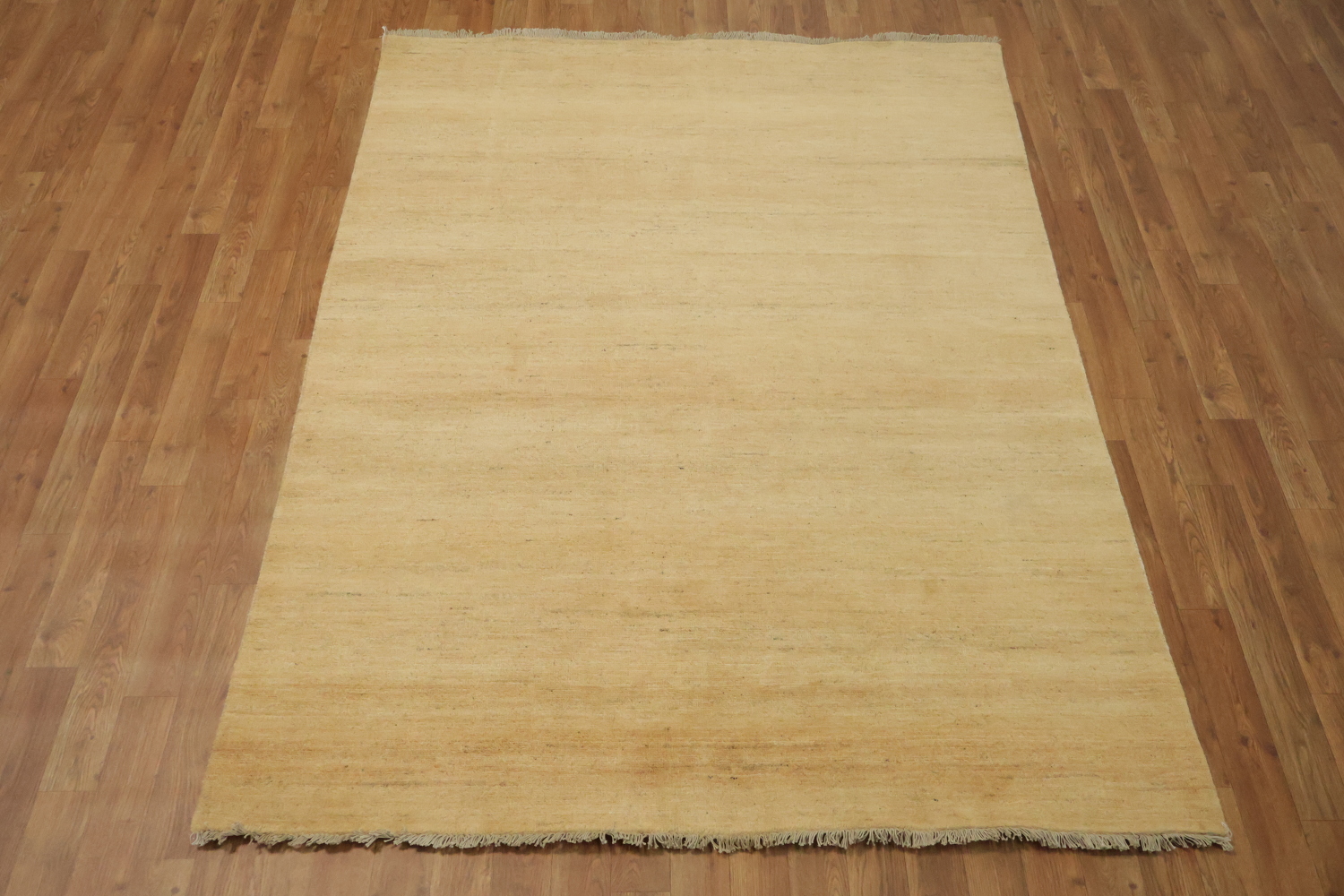 Gold Striped Modern Gabbeh Oriental Rug 5x7