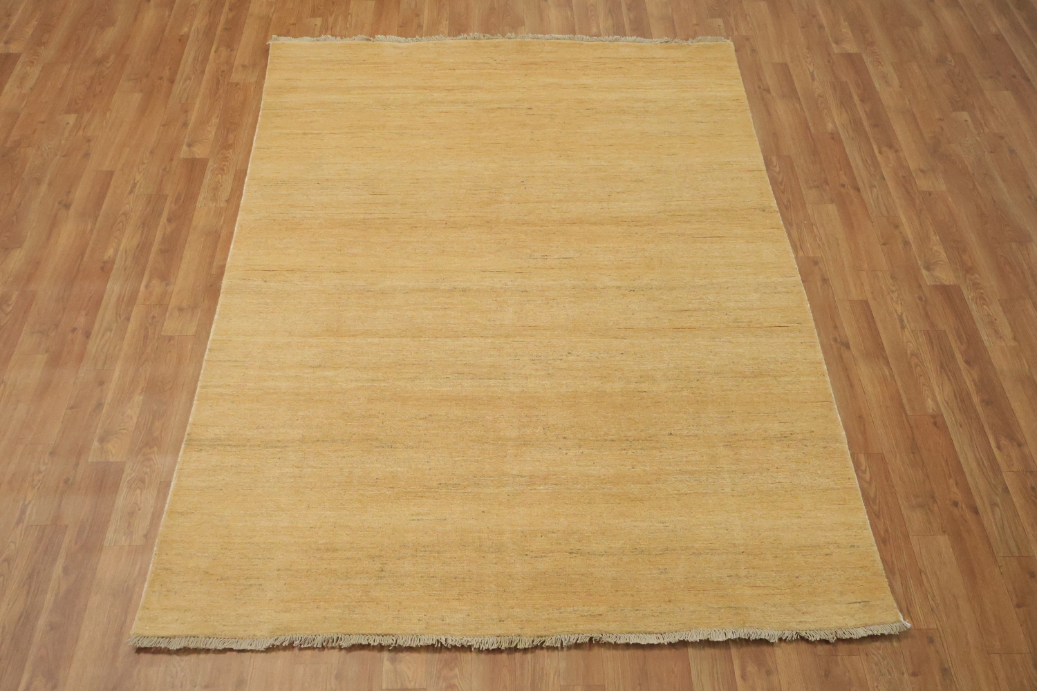 Gold Striped Modern Gabbeh Oriental Rug 5x7