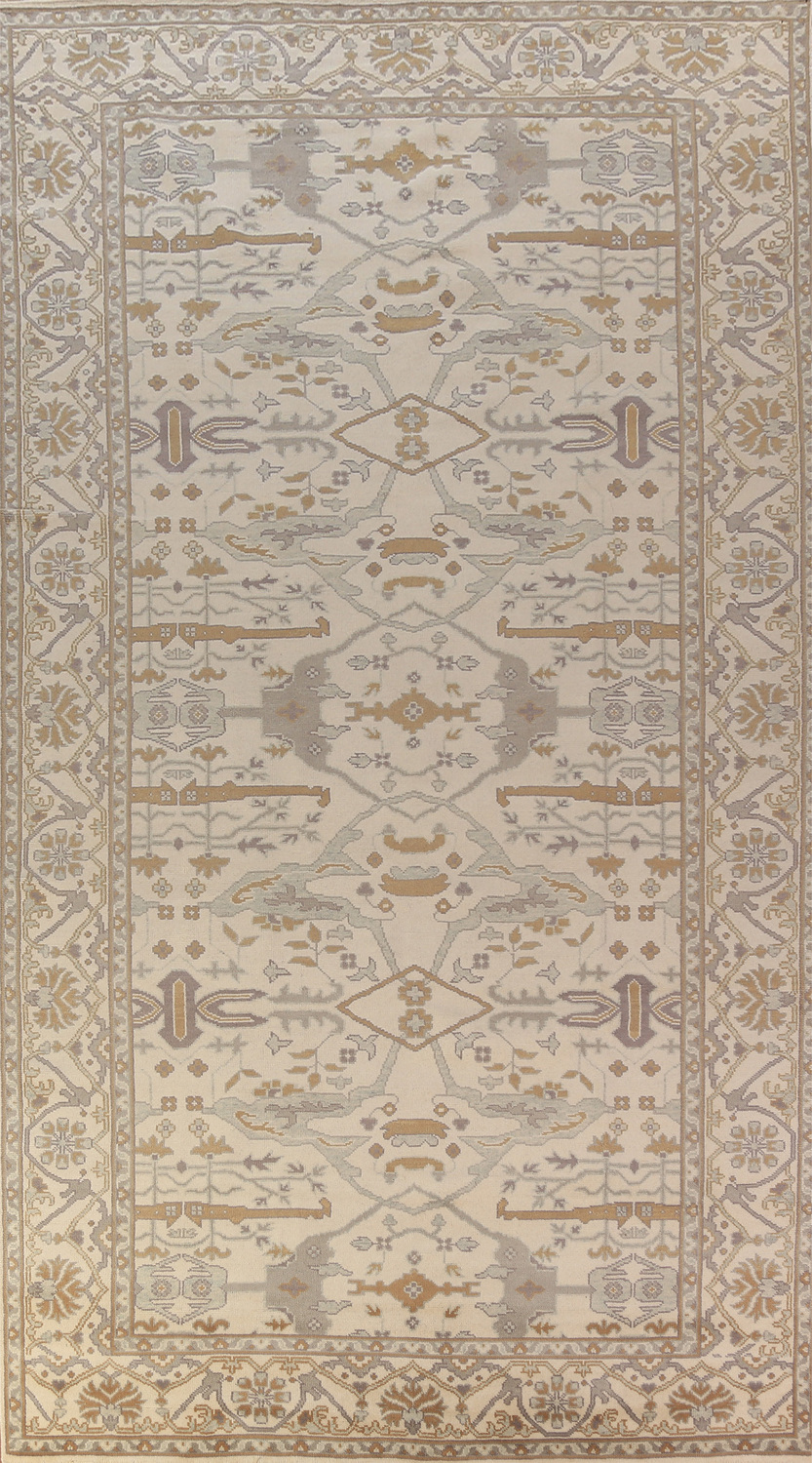 Earth Tone Wool Handmade Oushak Indian Large Rug 8x16