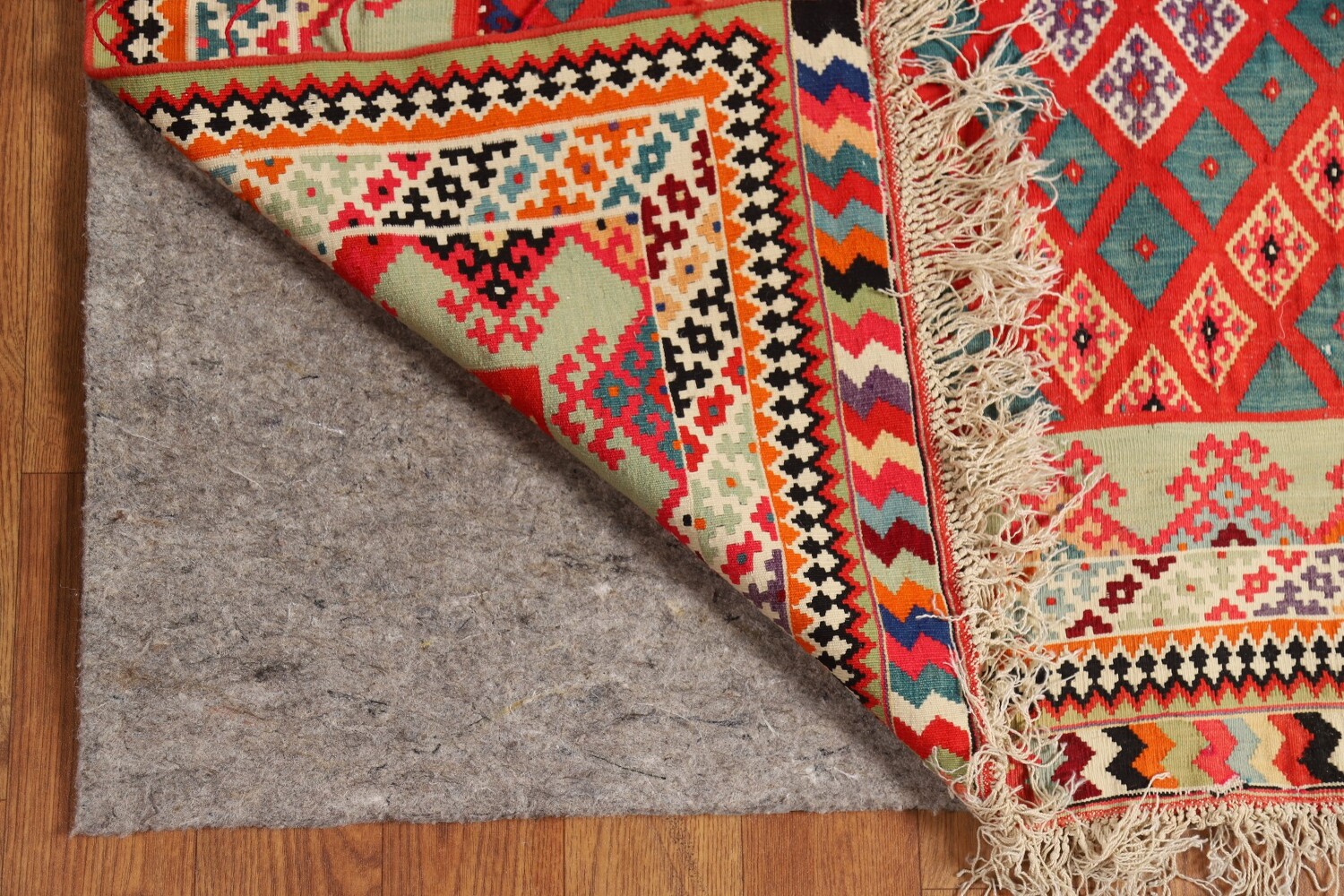 Pre-1900 Vegetable Dye Silk Kilim Persian Runner Rug 3x17