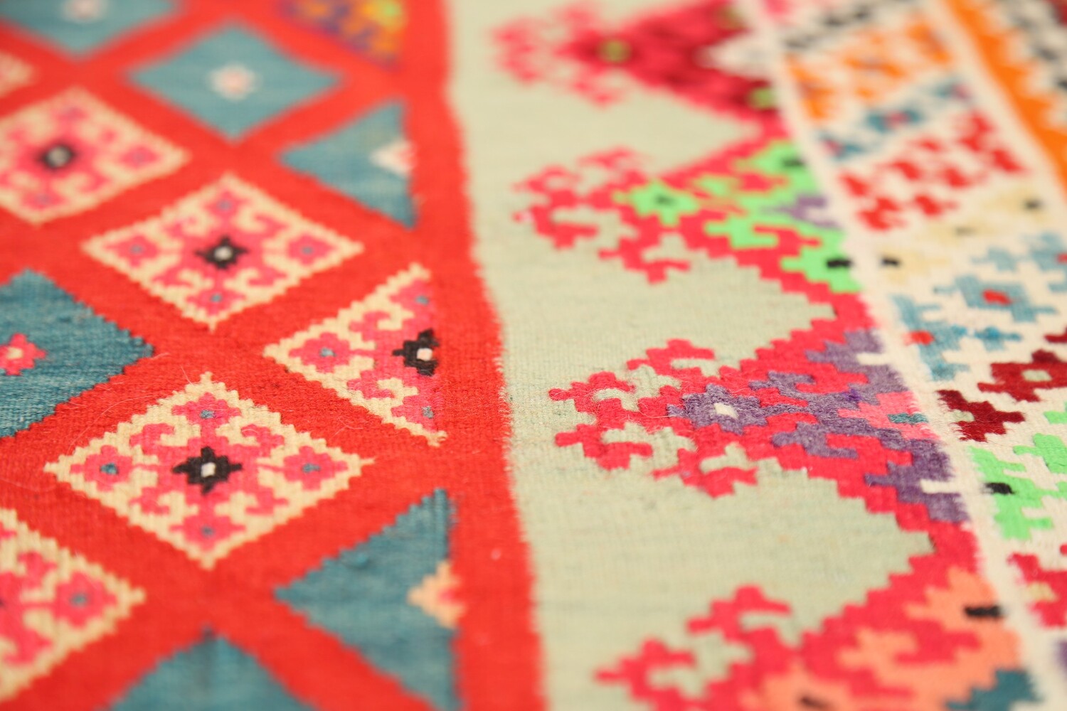 Pre-1900 Vegetable Dye Silk Kilim Persian Runner Rug 3x17