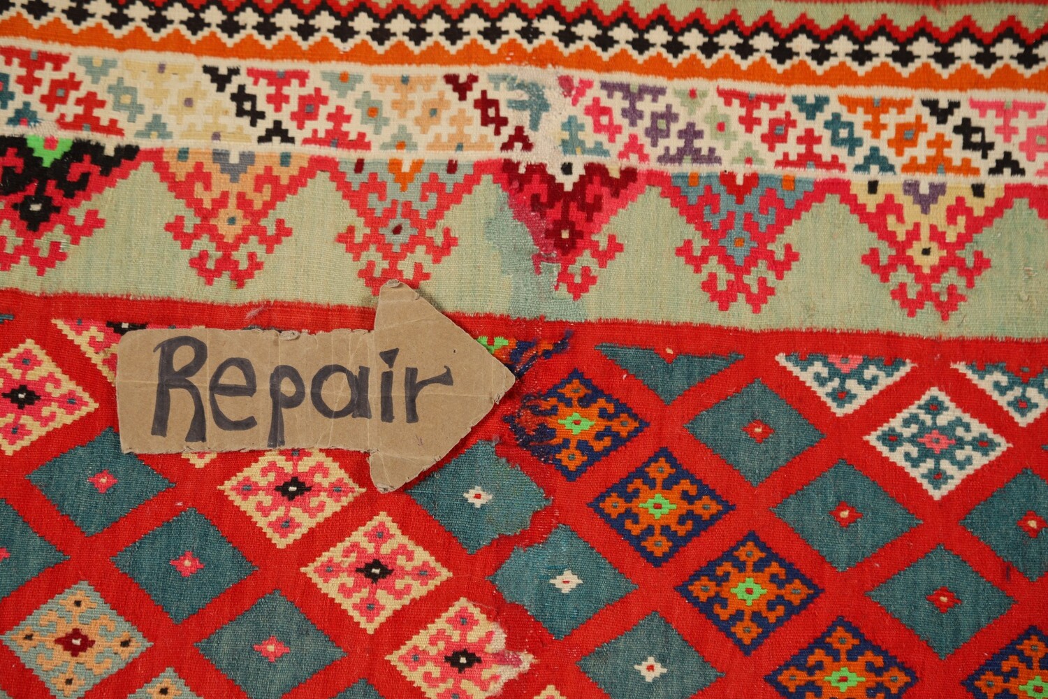 Pre-1900 Vegetable Dye Silk Kilim Persian Runner Rug 3x17