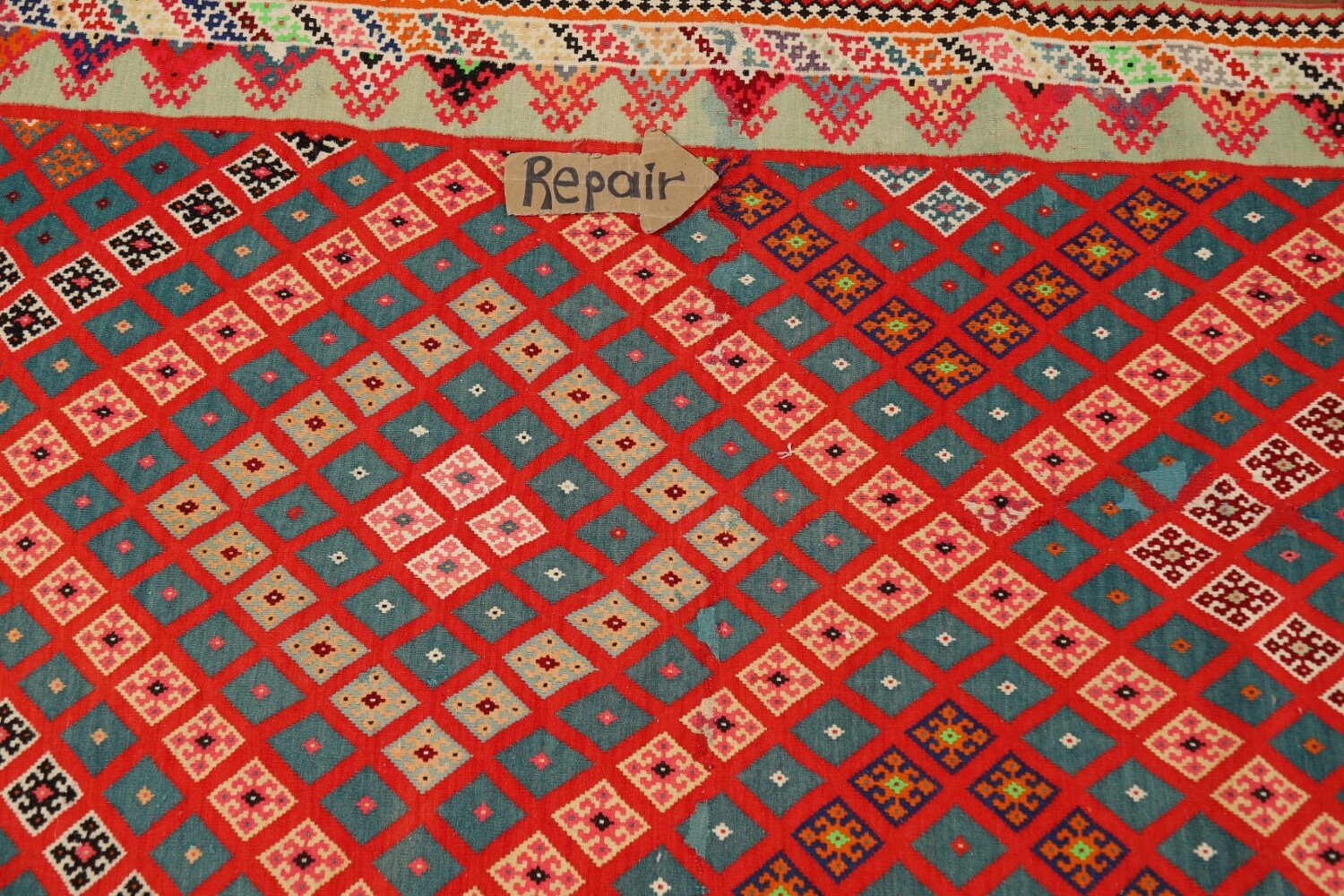 Pre-1900 Vegetable Dye Silk Kilim Persian Runner Rug 3x17