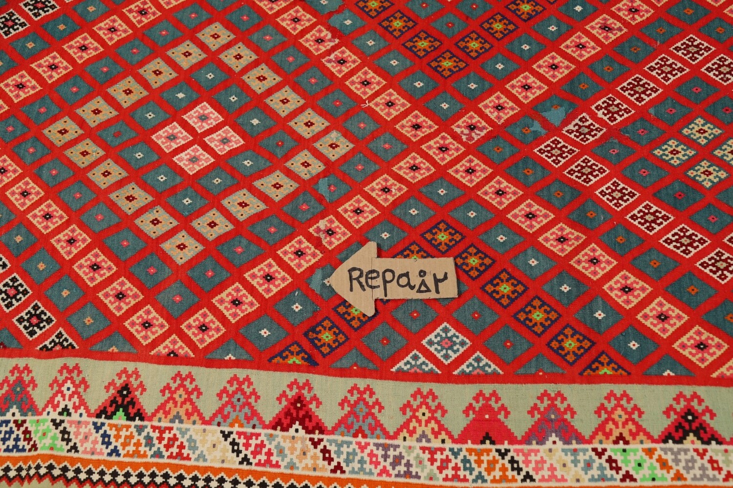 Pre-1900 Vegetable Dye Silk Kilim Persian Runner Rug 3x17