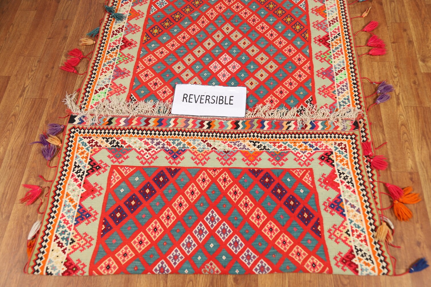Pre-1900 Vegetable Dye Silk Kilim Persian Runner Rug 3x17