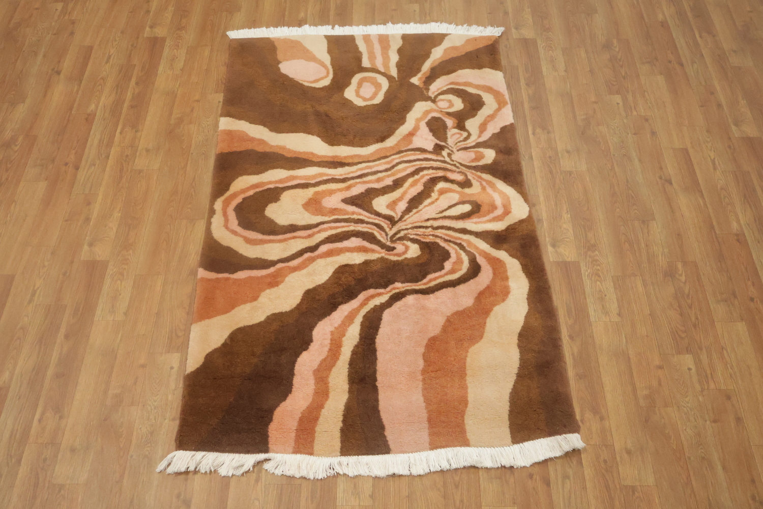 Contemporary Wool Abstract Kerman Persian Rug 3x5