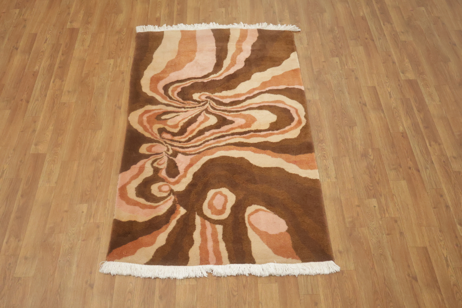 Contemporary Wool Abstract Kerman Persian Rug 3x5
