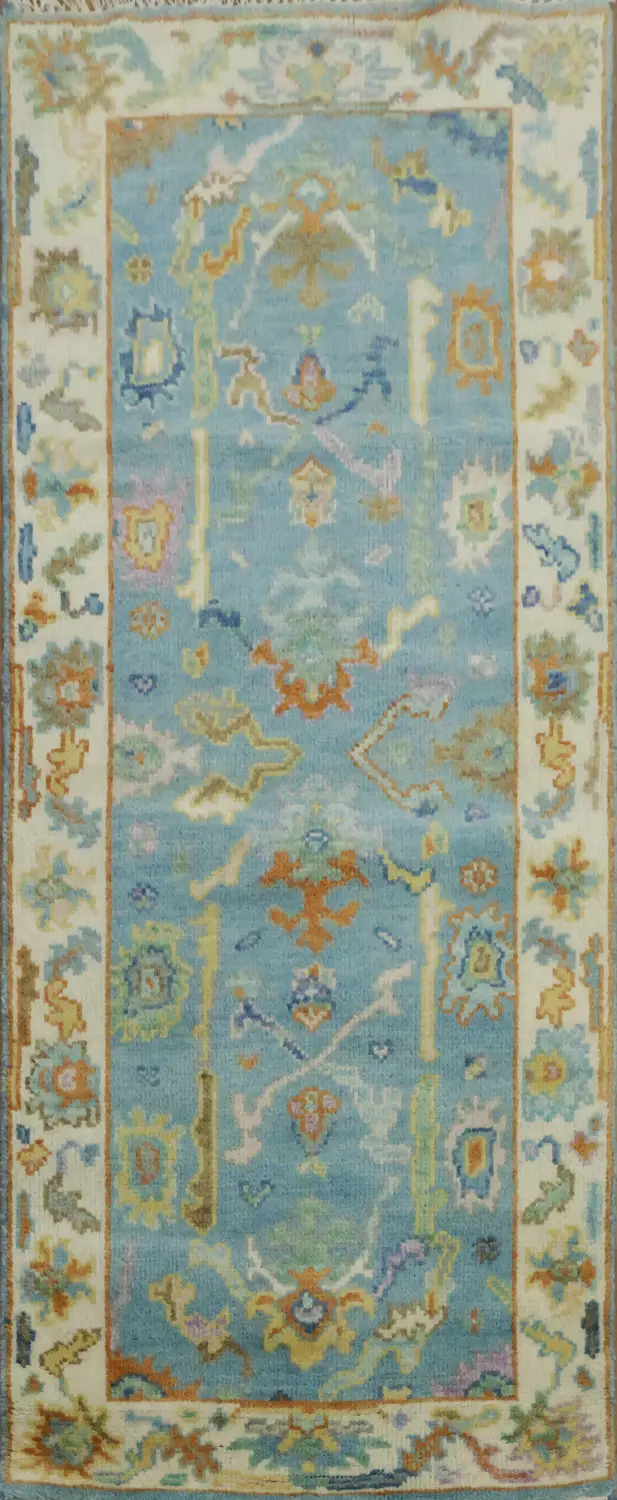 Vintage Style Traditional Light Blue Rug for a Classic Home Touch 2x6