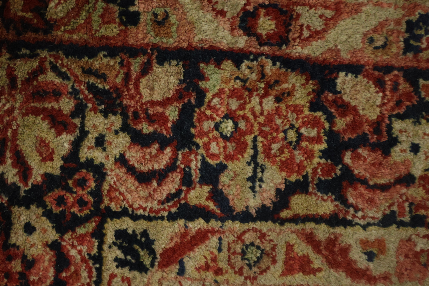 Orange Square Medallion Sarouk Persian Rug 5x5