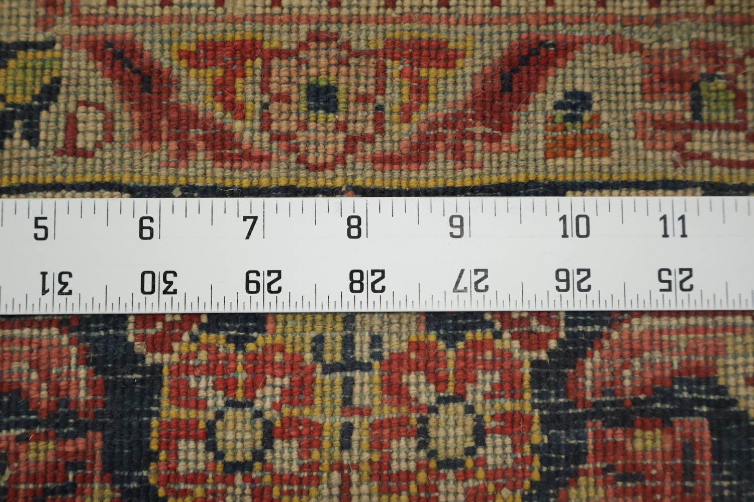 Orange Square Medallion Sarouk Persian Rug 5x5