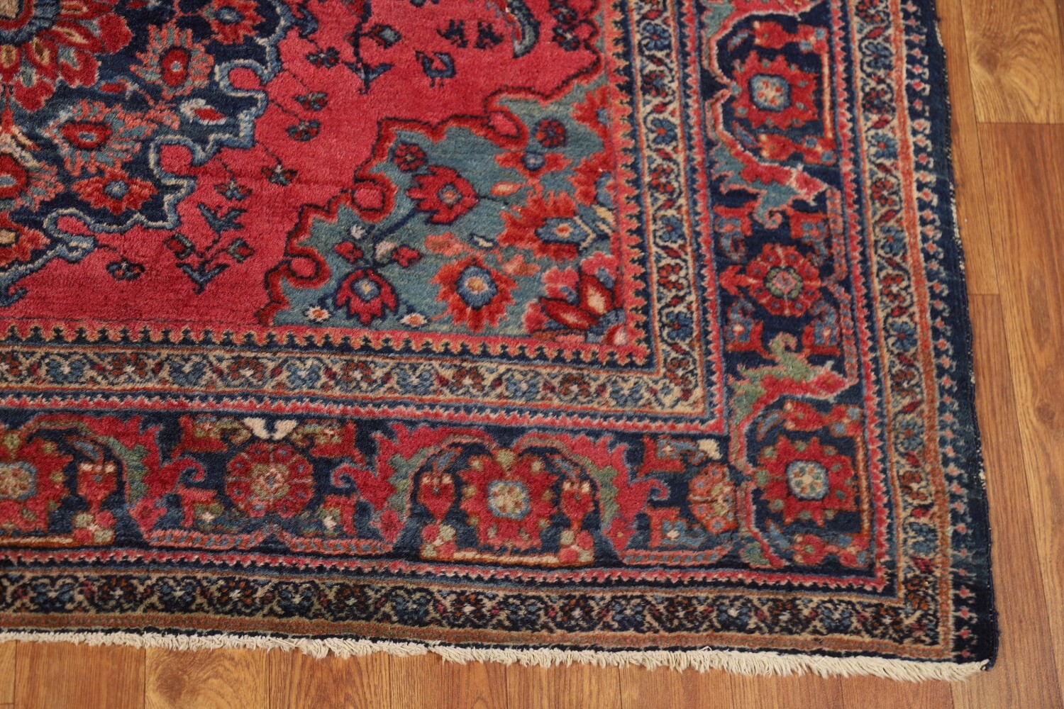Pre-1900 Antique Vegetable Dye Sarouk Farahan Persian Rug 5x6