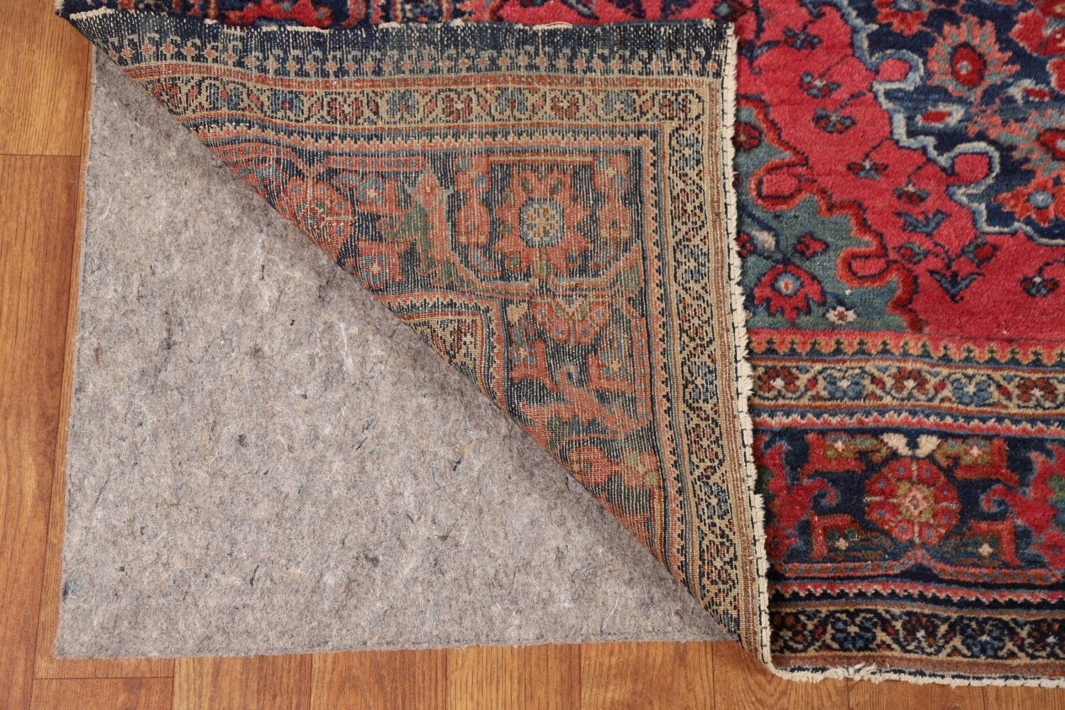 Pre-1900 Antique Vegetable Dye Sarouk Farahan Persian Rug 5x6