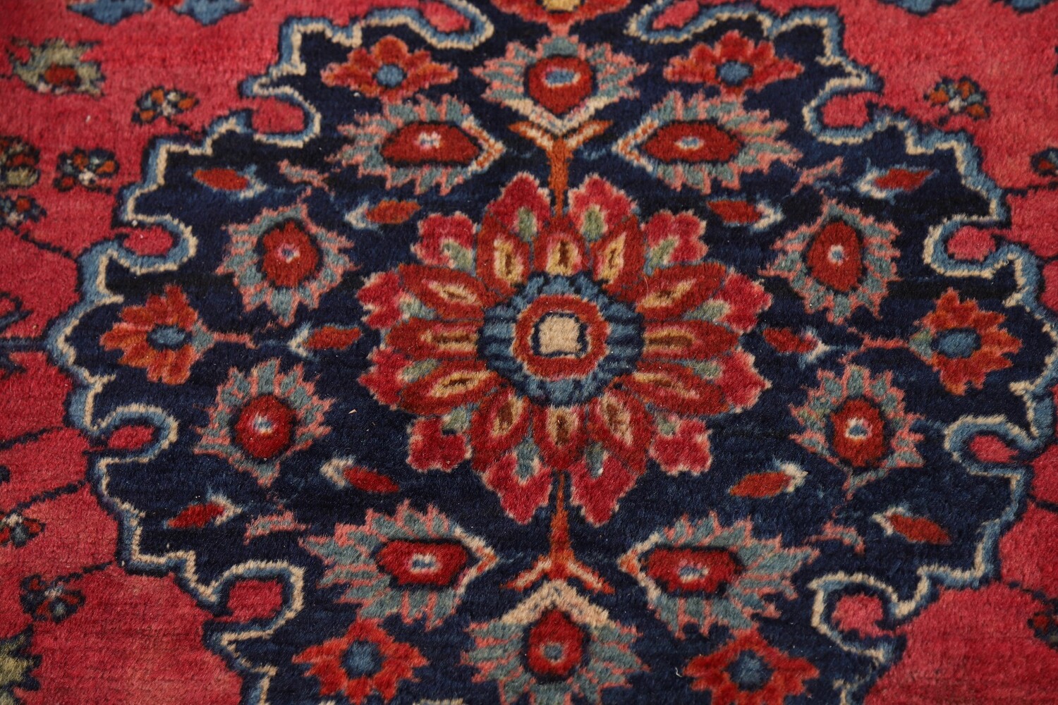 Pre-1900 Antique Vegetable Dye Sarouk Farahan Persian Rug 5x6