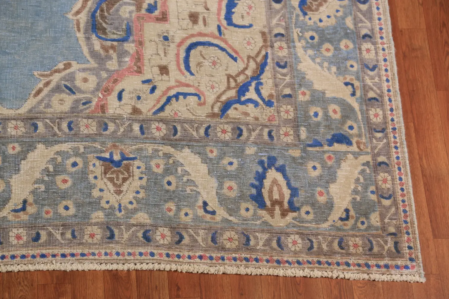 Light Blue Medallion Tabriz Persian Area Rug 8x11 | Rug Source