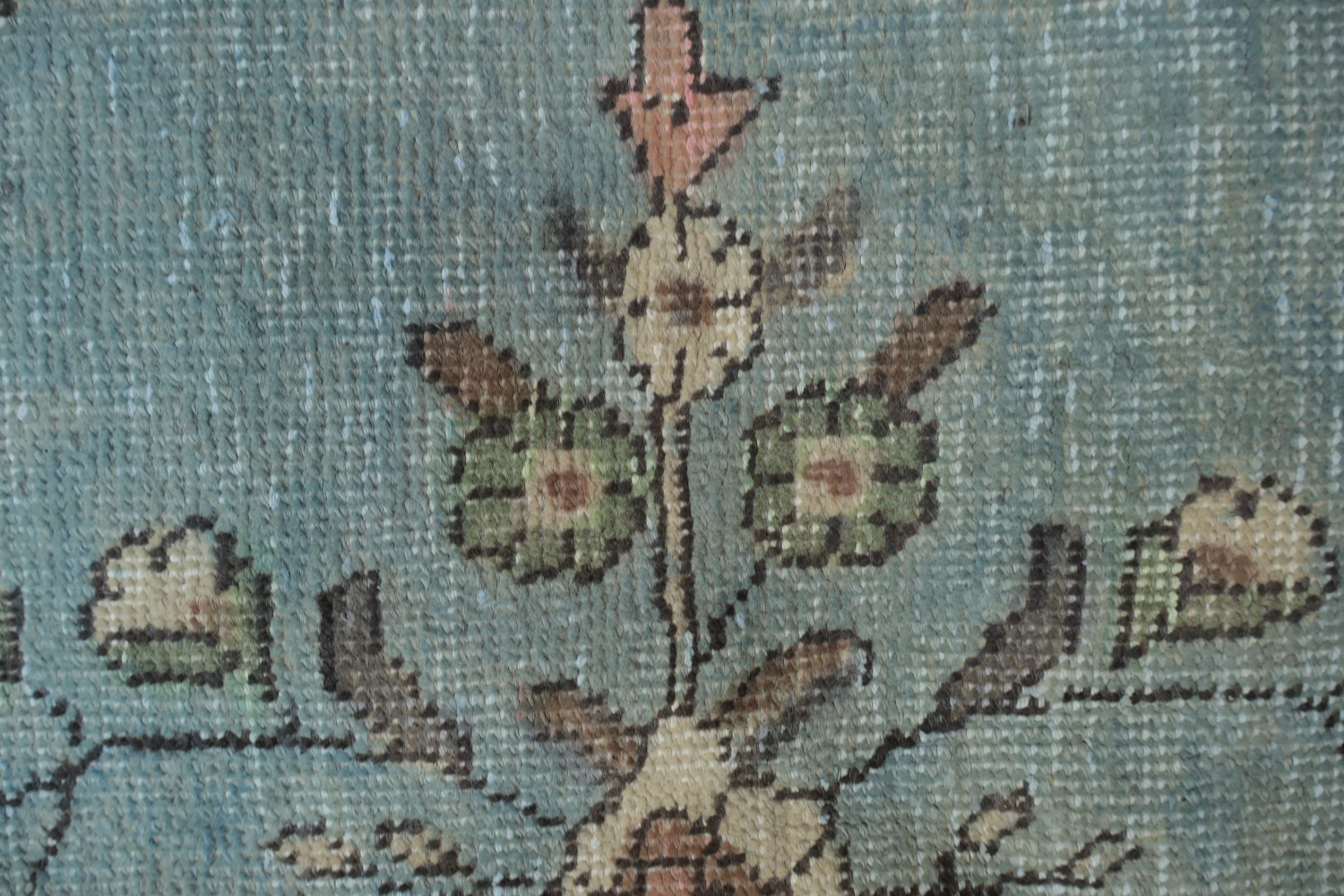 Light Blue Medallion Wool Tabriz Persian Area Rug 10x12