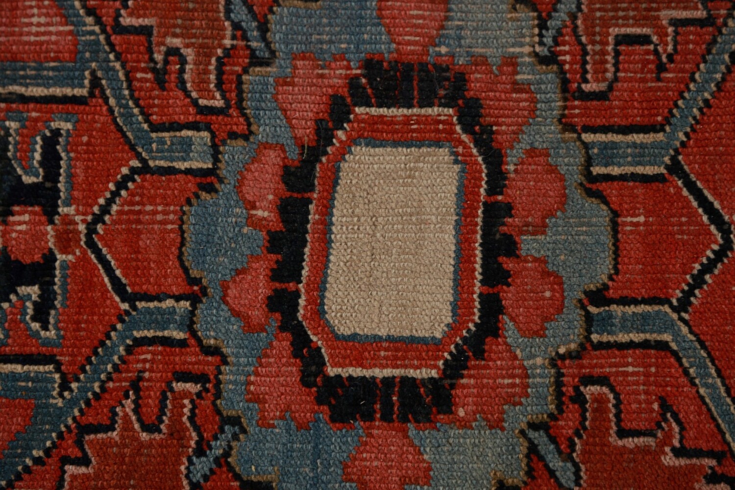 Pre-1900 Vegetable Dye Heriz Serapi Persian Large Rug 11x18