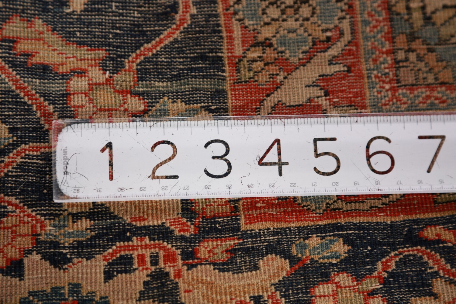 Pre-1900 Vegetable Dye Sarouk Farahan Persian Rug 4x7
