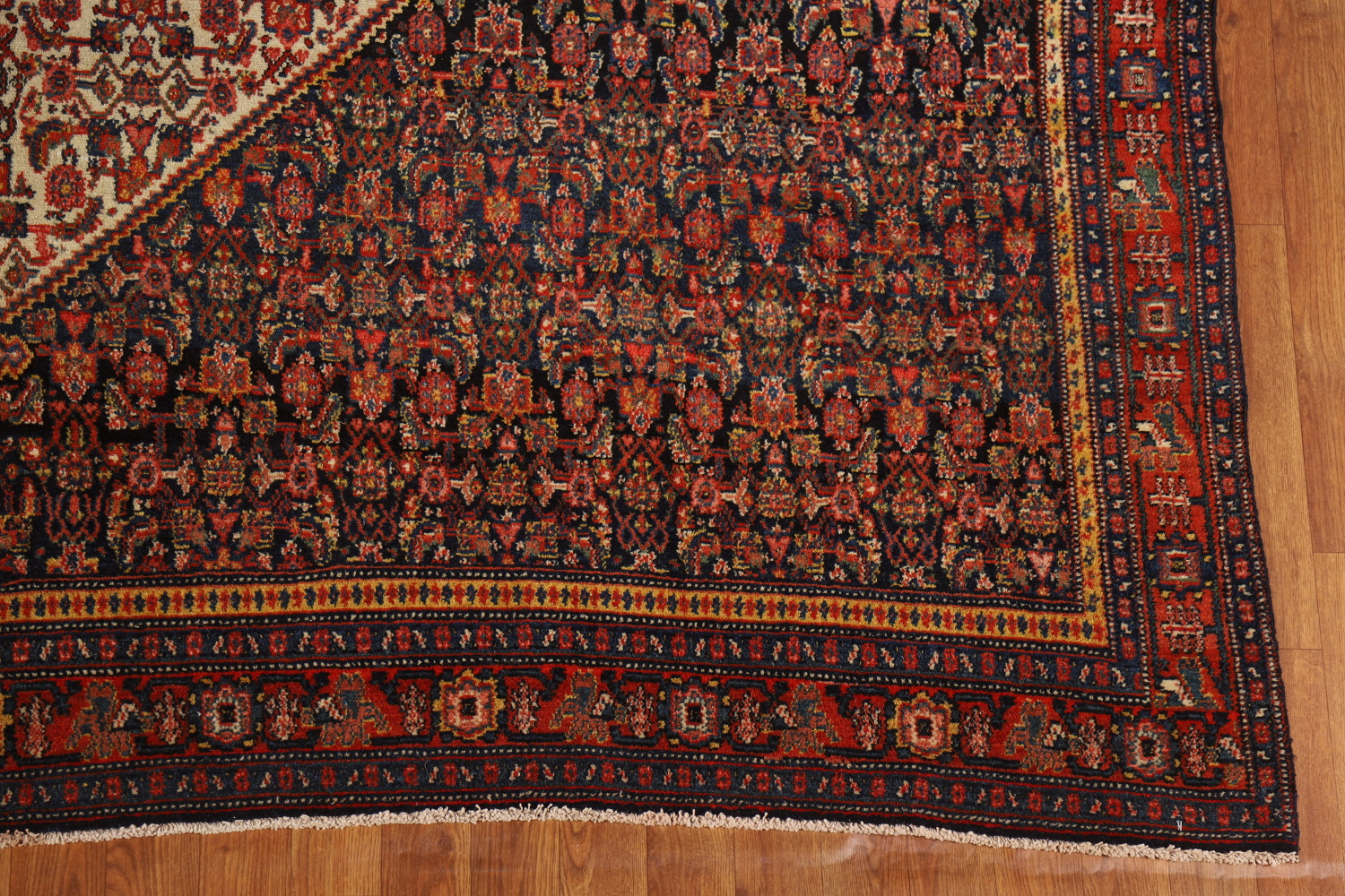 Pre-1900 Antique Vegetable Dye Senneh Persian Large Rug 8x20