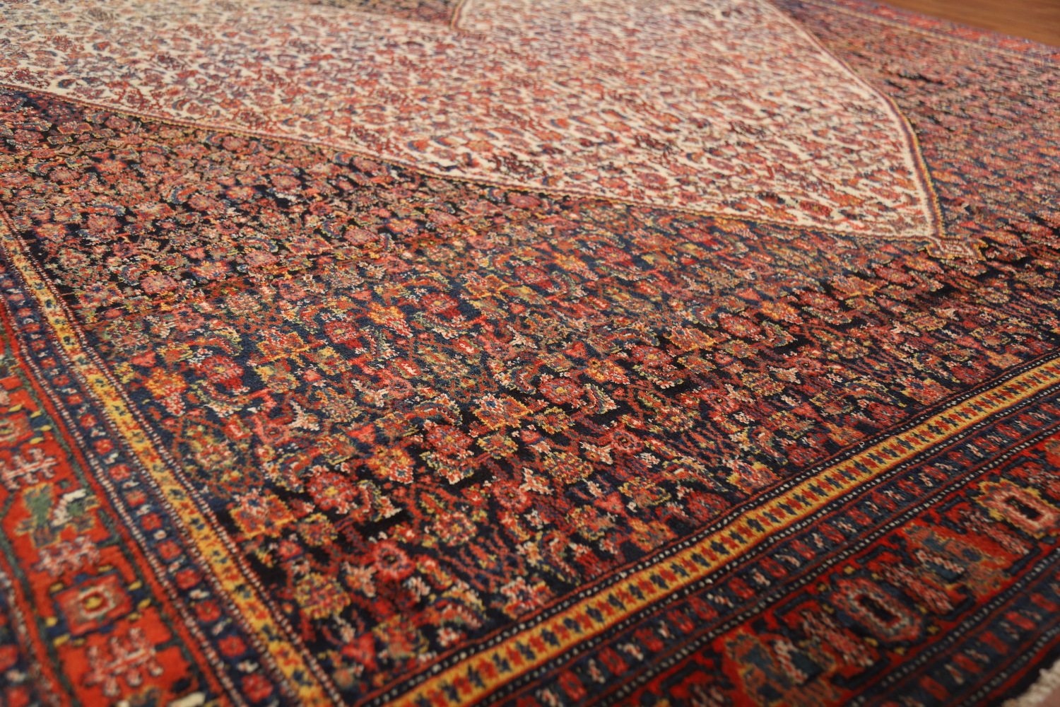 Pre-1900 Antique Vegetable Dye Senneh Persian Large Rug 8x20
