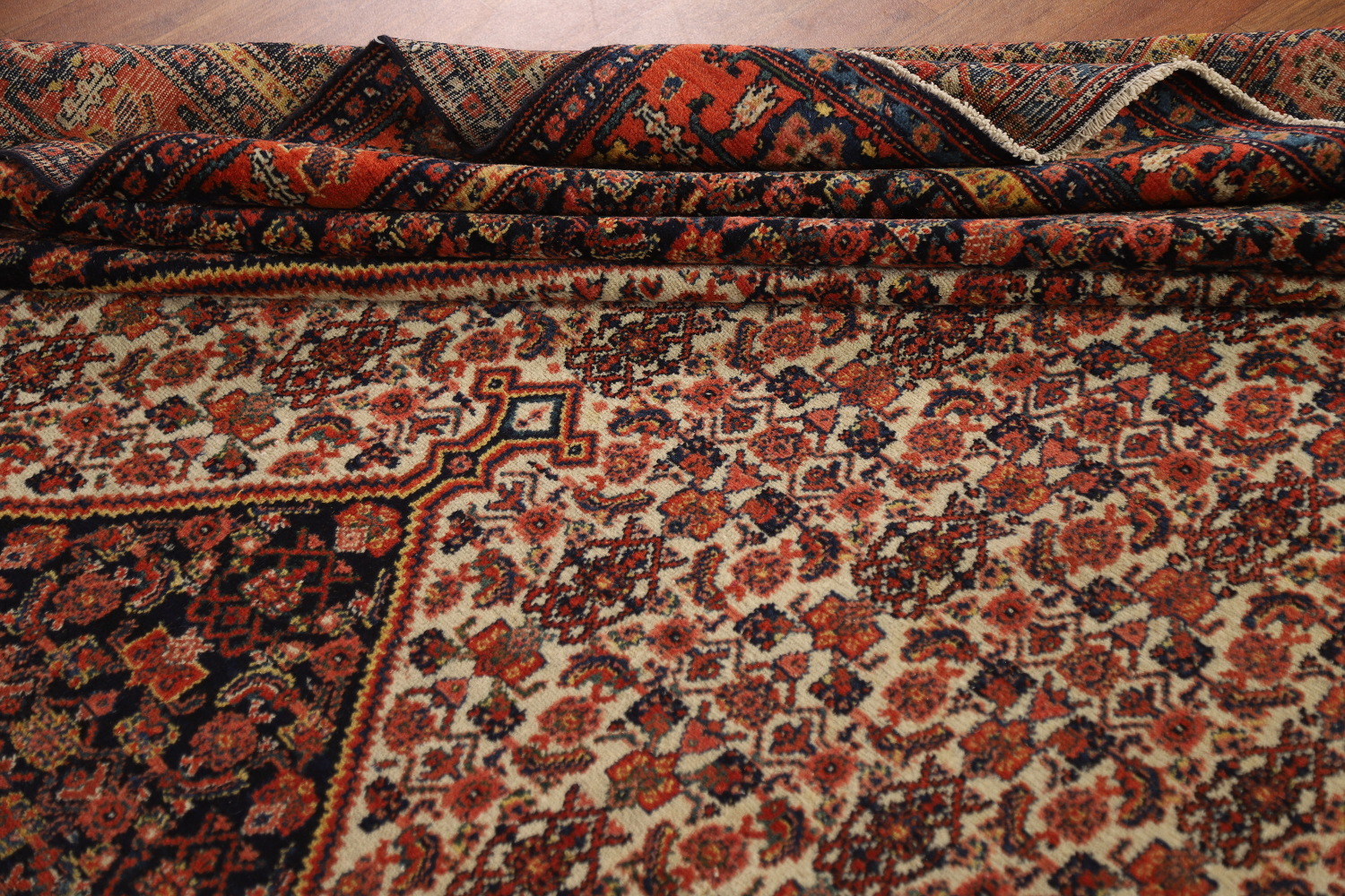 Pre-1900 Antique Vegetable Dye Senneh Persian Large Rug 8x20