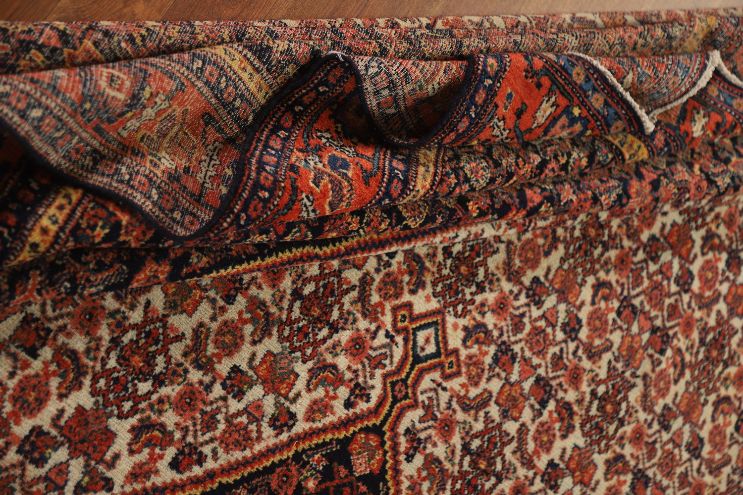 Pre-1900 Antique Vegetable Dye Senneh Persian Large Rug 8x20