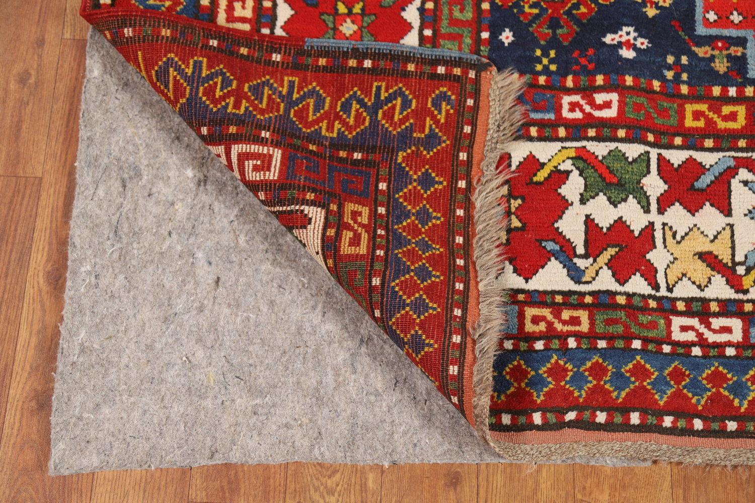 Antique Vegetable Dye Kazak Oriental Area Rug 5x9