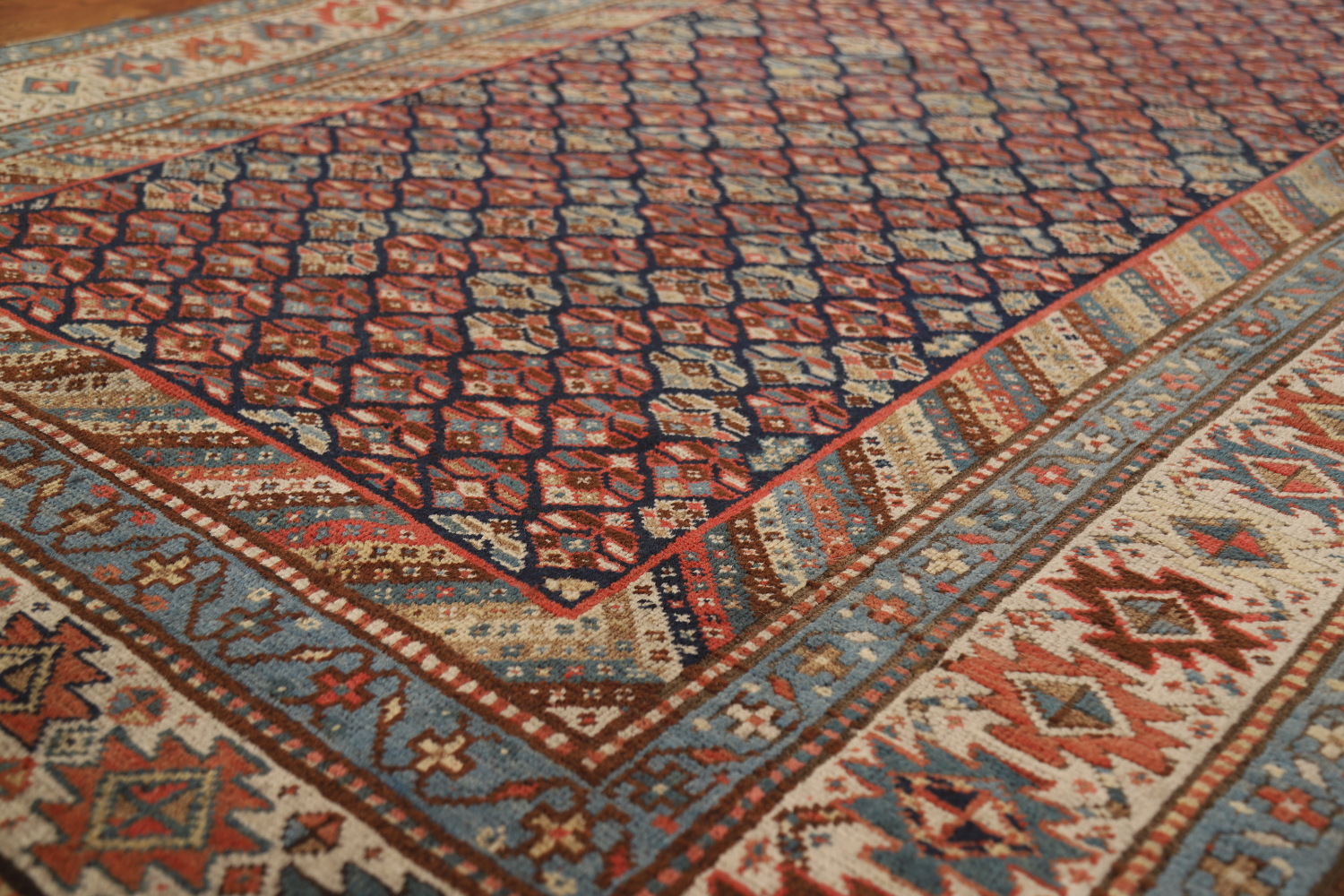 Pre-1900 Antique Vegetable Dye Kazak Oriental Area Rug 5x13