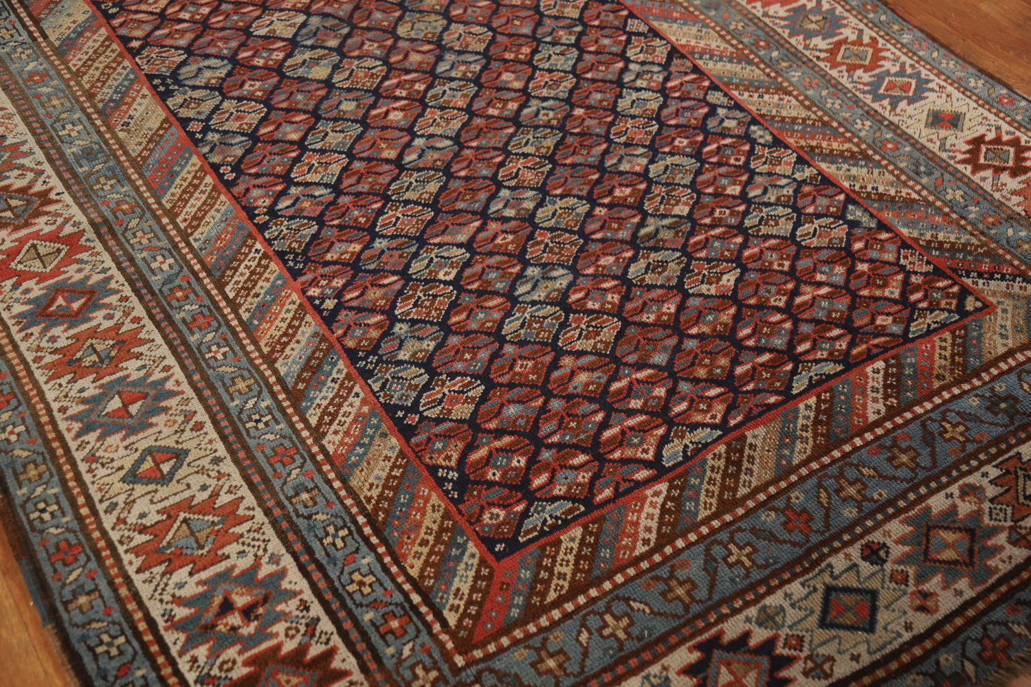 Pre-1900 Antique Vegetable Dye Kazak Oriental Area Rug 5x13