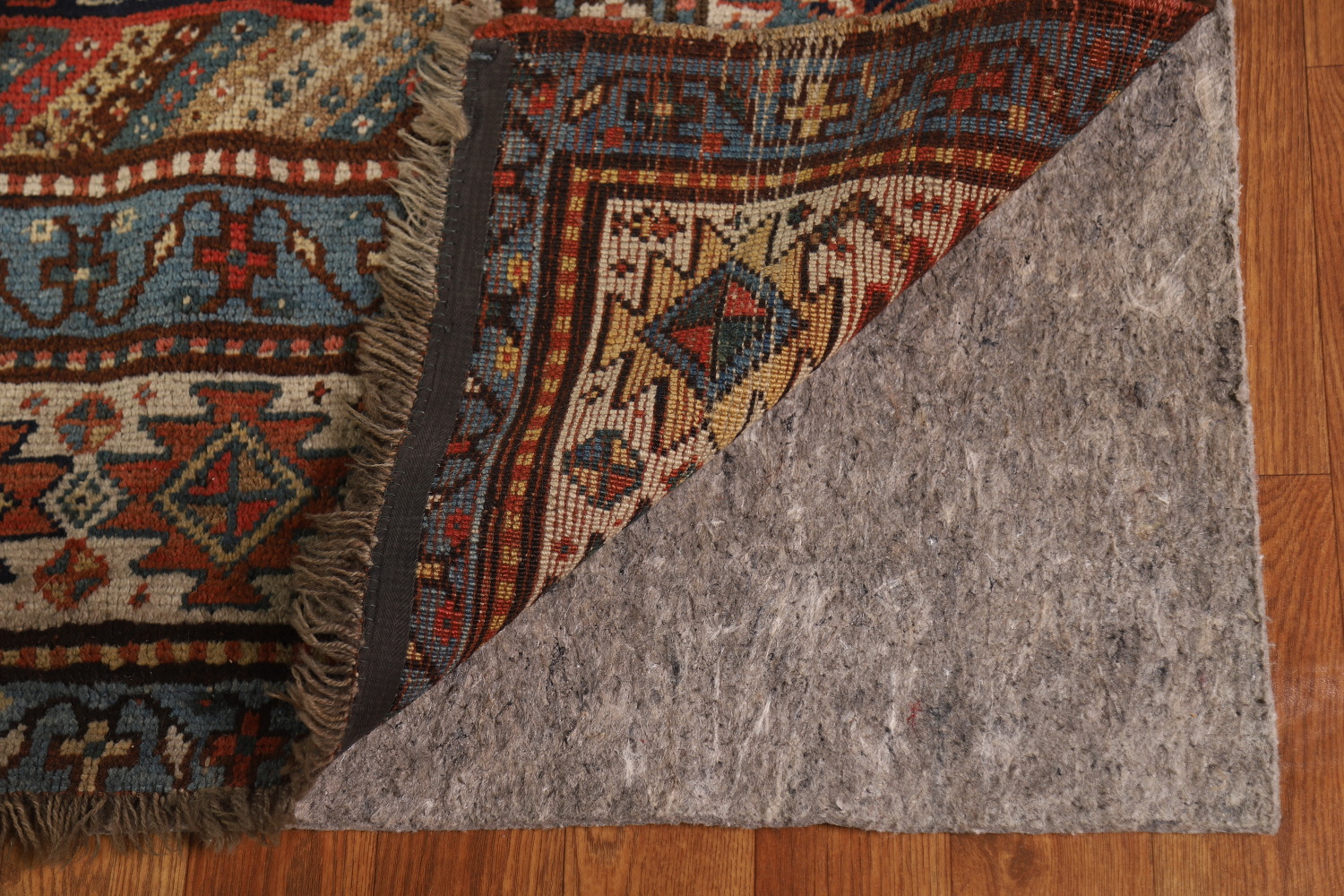 Pre-1900 Antique Vegetable Dye Kazak Oriental Area Rug 5x13