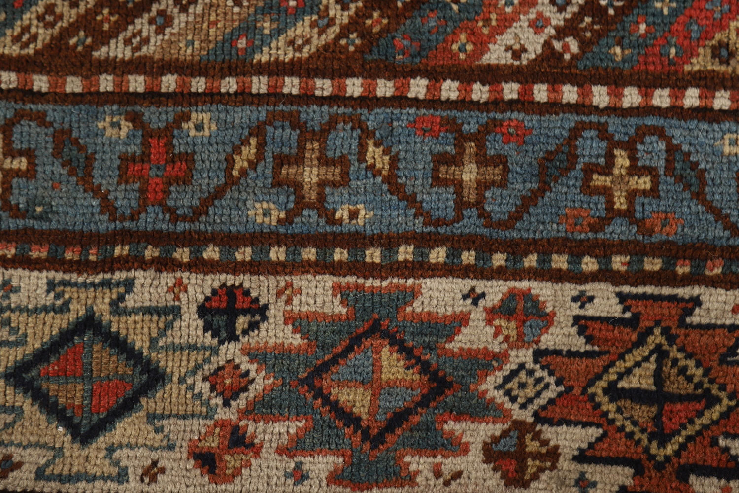 Pre-1900 Antique Vegetable Dye Kazak Oriental Area Rug 5x13