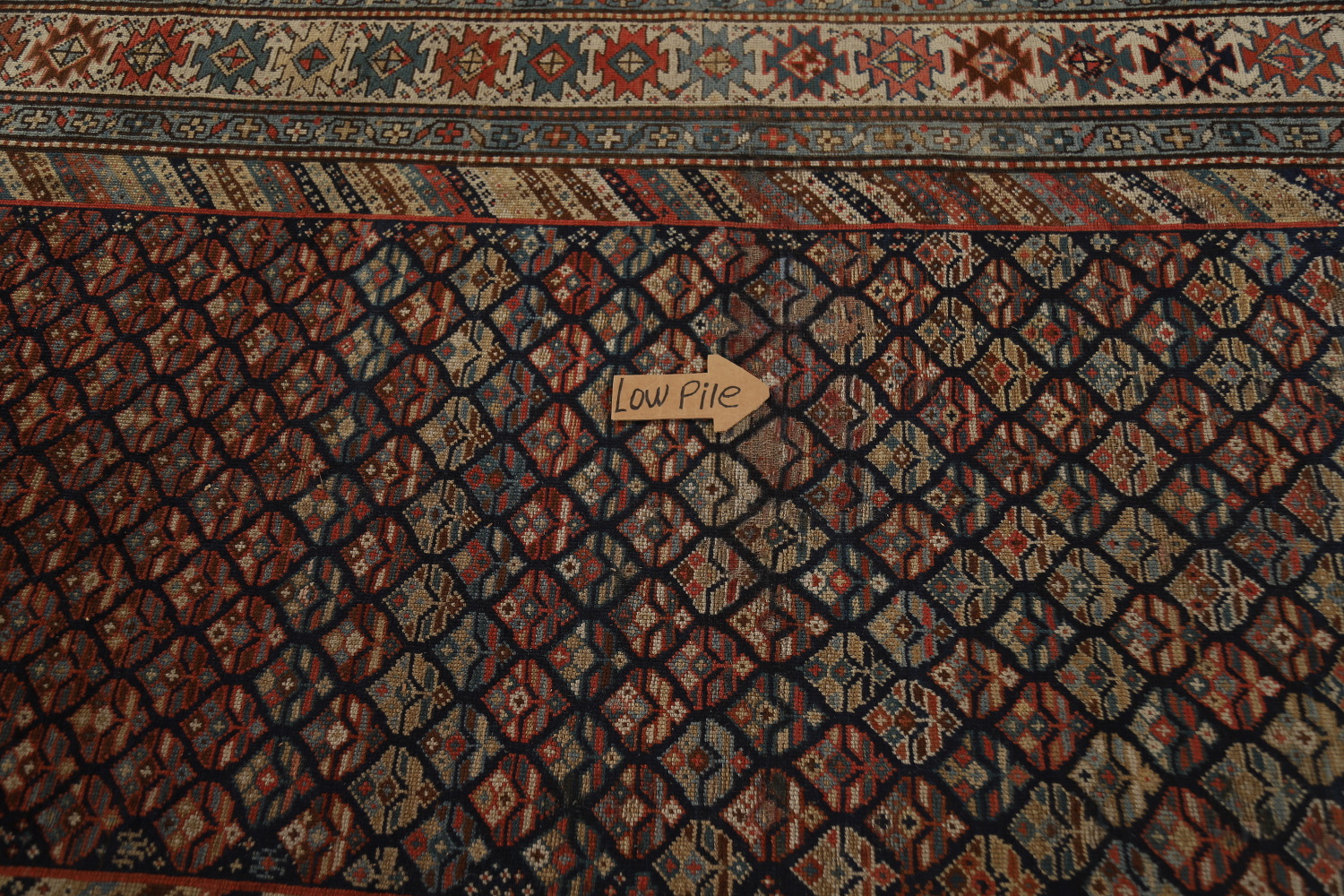 Pre-1900 Antique Vegetable Dye Kazak Oriental Area Rug 5x13