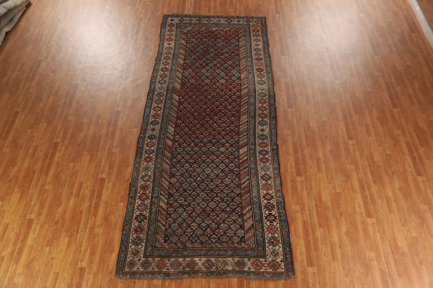 Pre-1900 Antique Vegetable Dye Kazak Oriental Area Rug 5x13