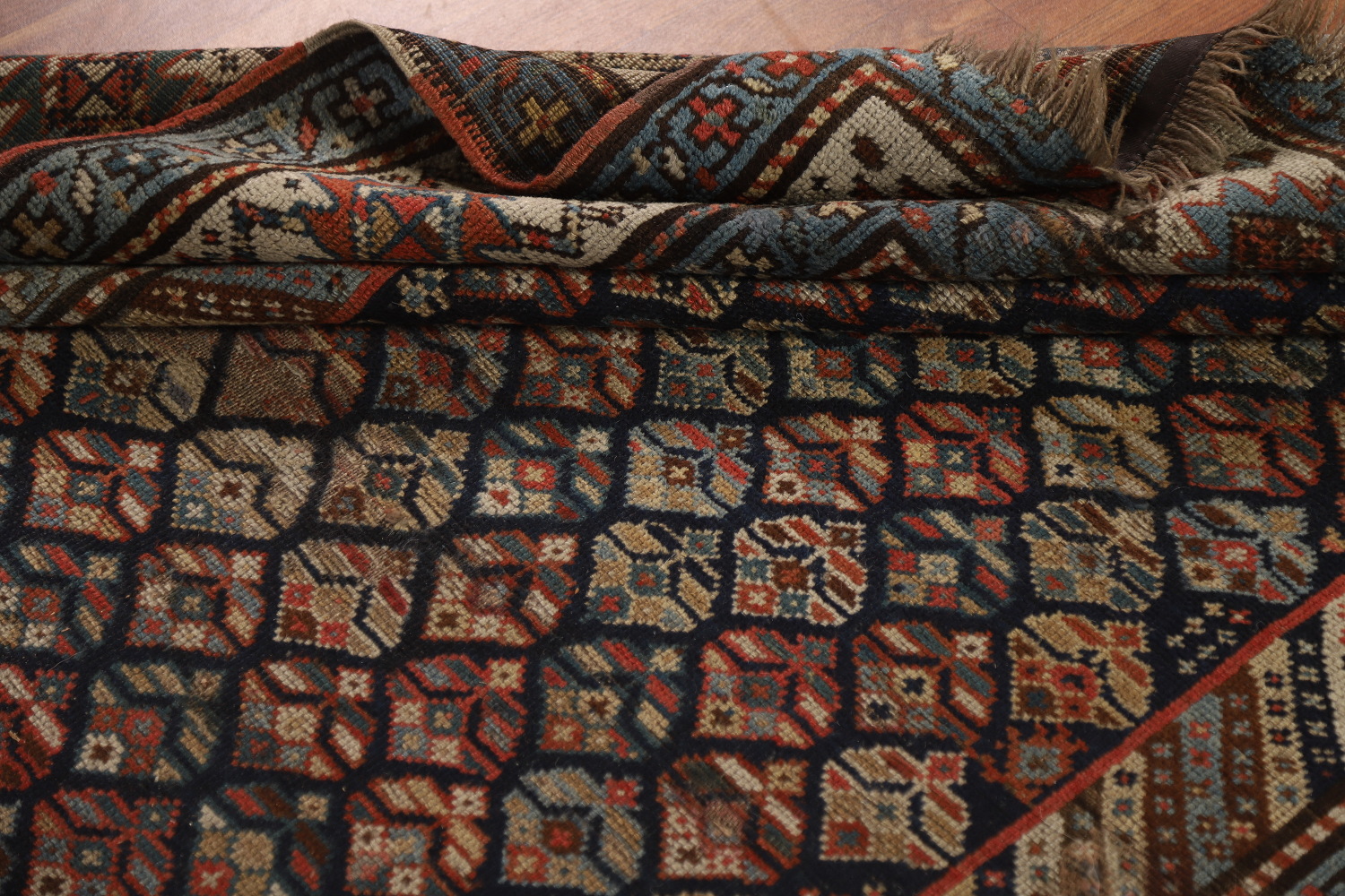 Pre-1900 Antique Vegetable Dye Kazak Oriental Area Rug 5x13