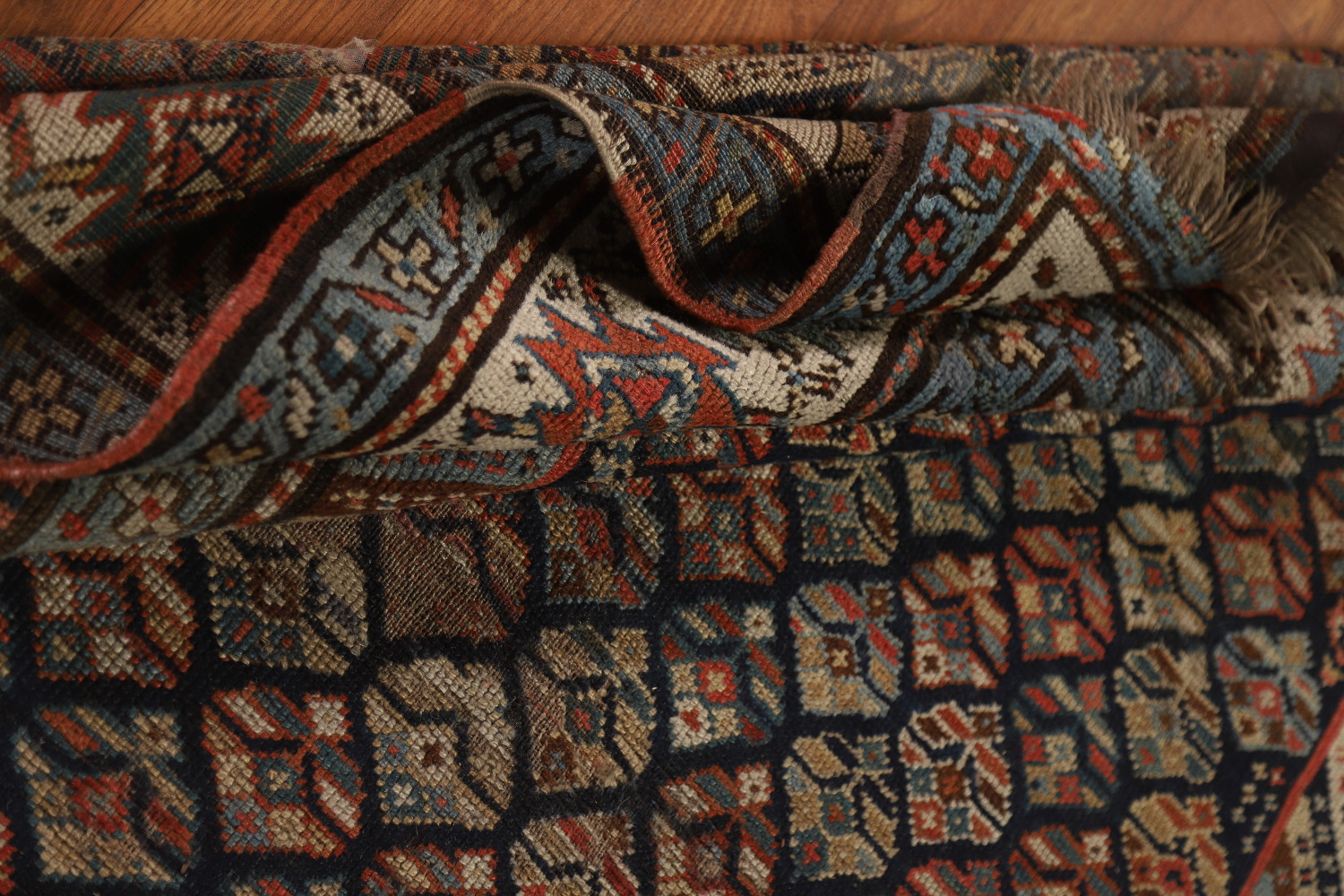 Pre-1900 Antique Vegetable Dye Kazak Oriental Area Rug 5x13