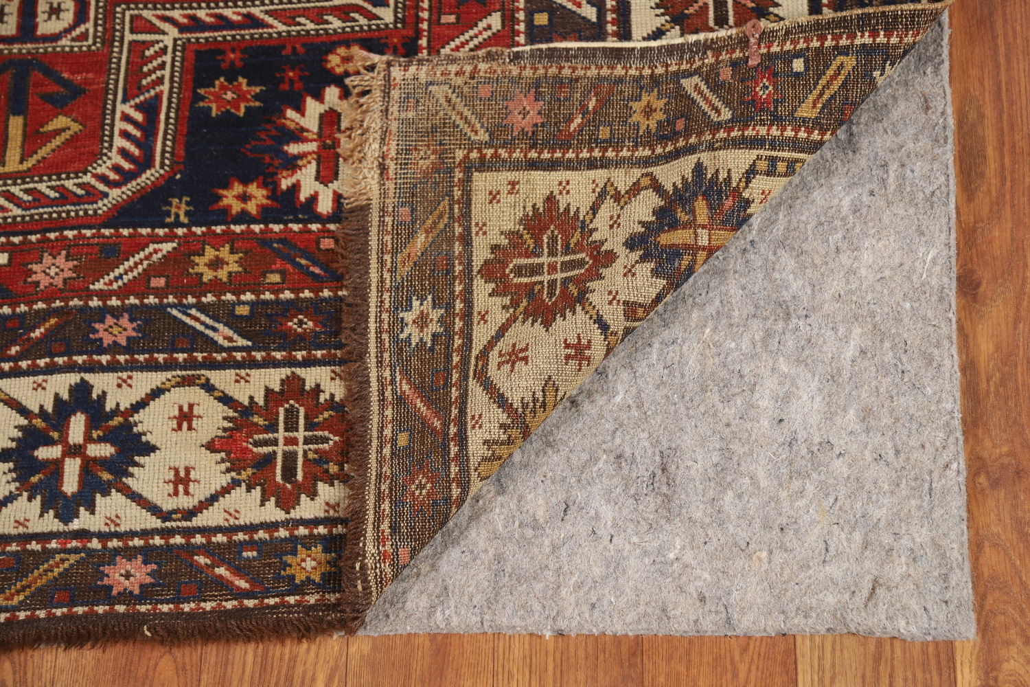 Pre-1900 Antique Vegetable Dye Kazak Oriental Rug 4x7