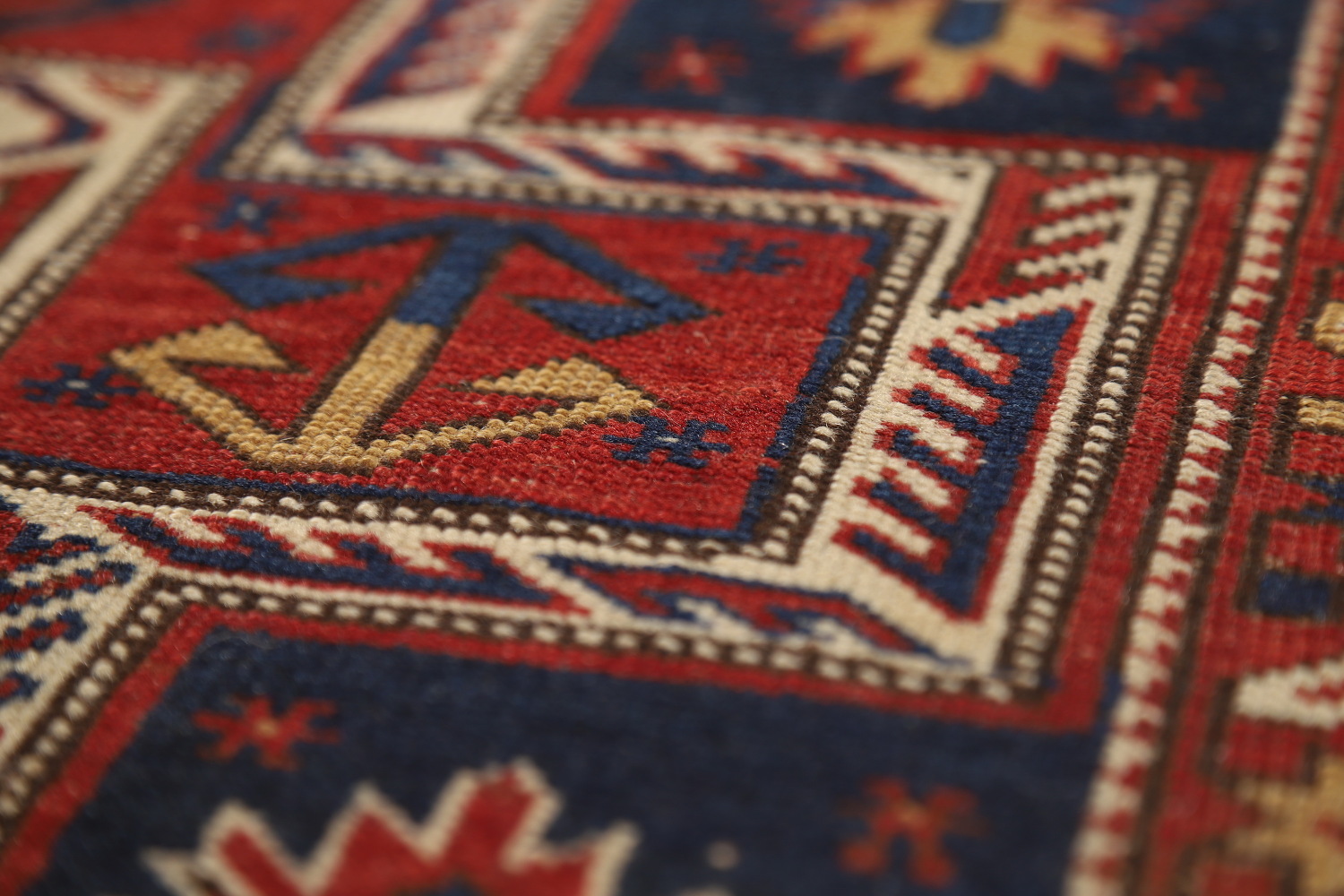 Pre-1900 Antique Vegetable Dye Kazak Oriental Rug 4x7
