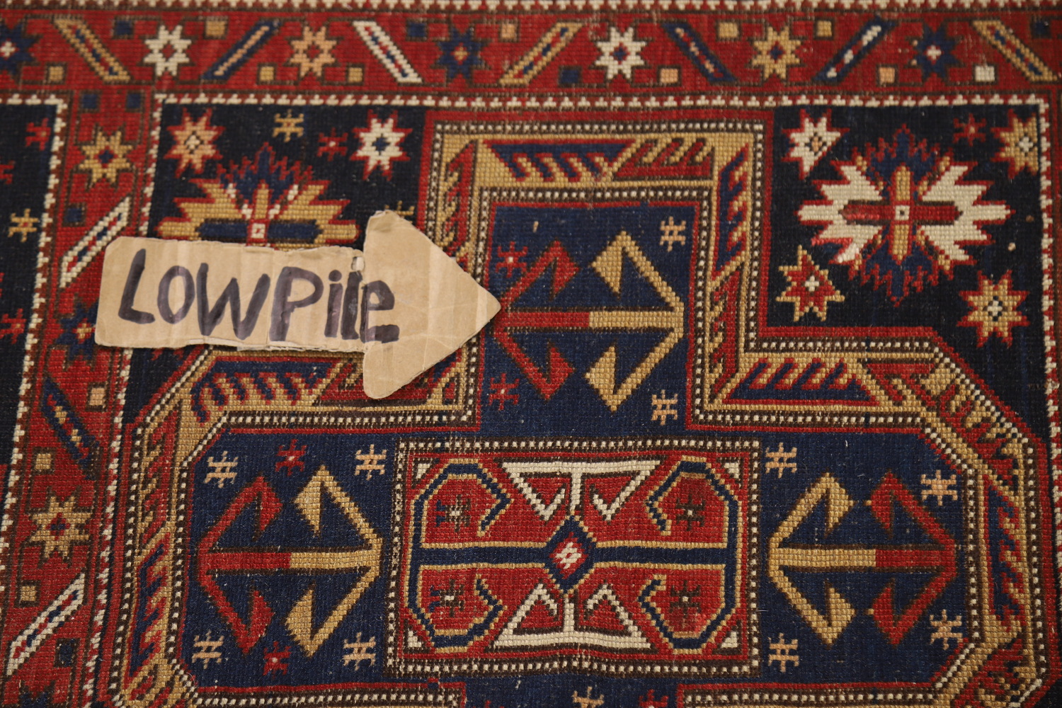 Pre-1900 Antique Vegetable Dye Kazak Oriental Rug 4x7