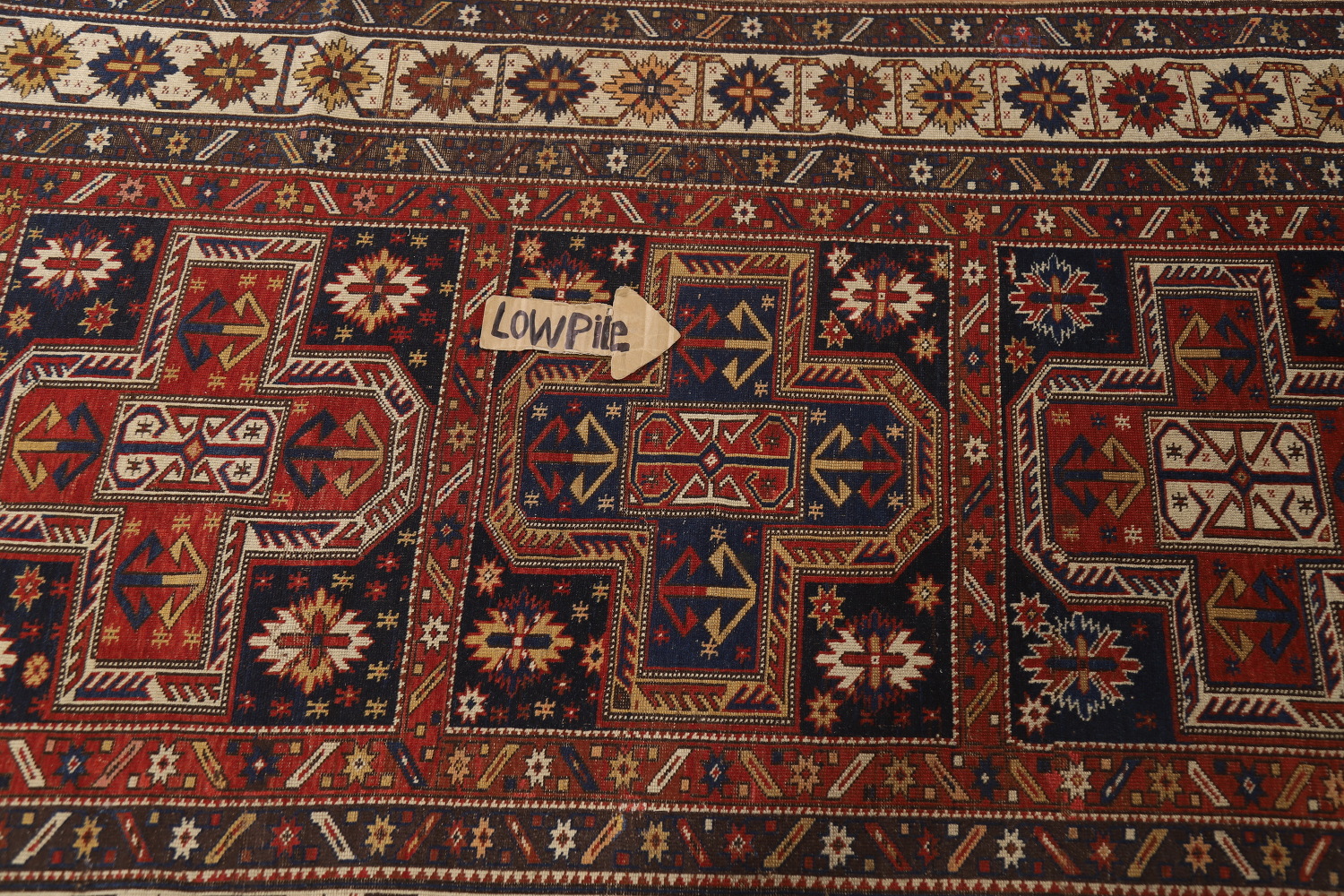 Pre-1900 Antique Vegetable Dye Kazak Oriental Rug 4x7