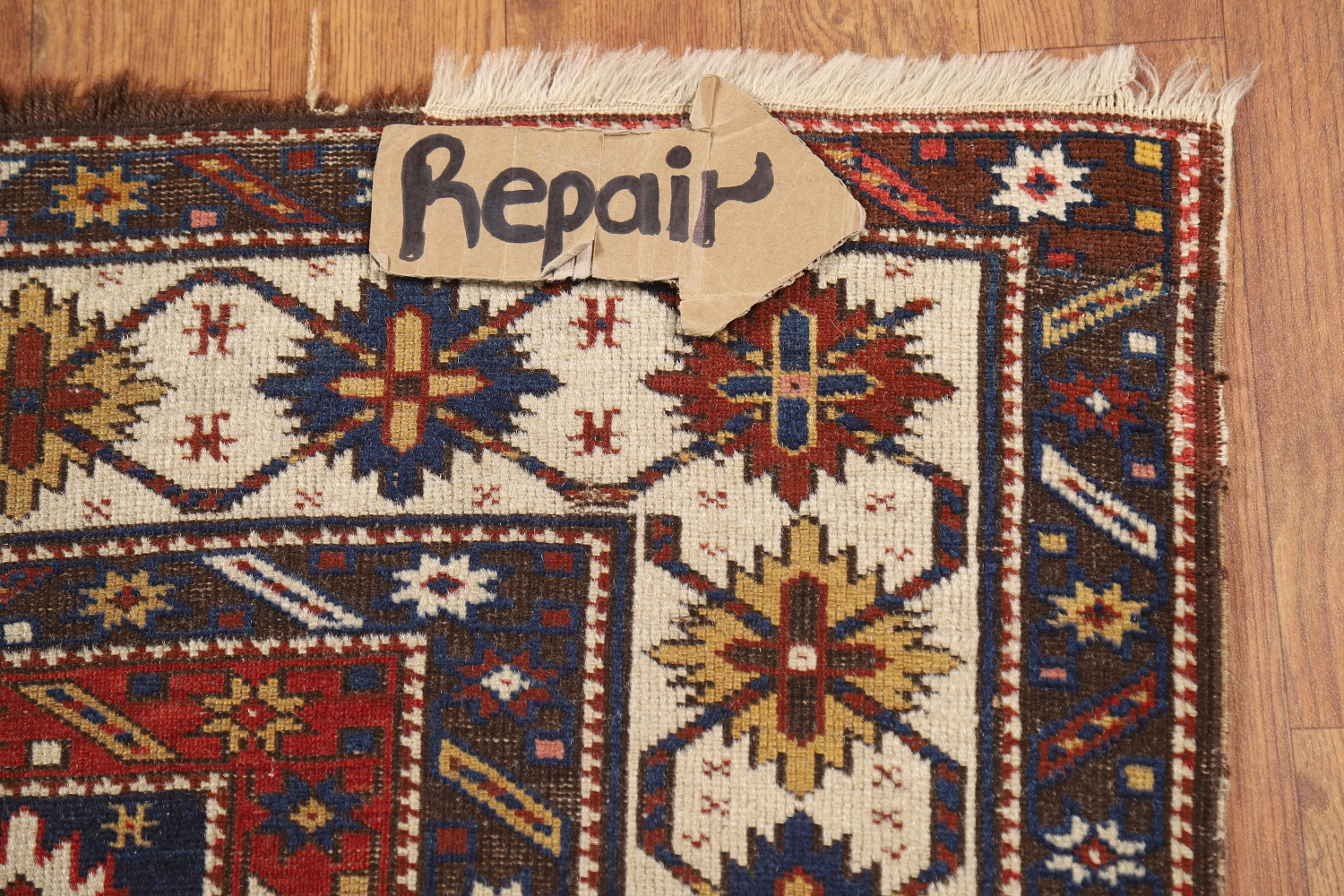 Pre-1900 Antique Vegetable Dye Kazak Oriental Rug 4x7