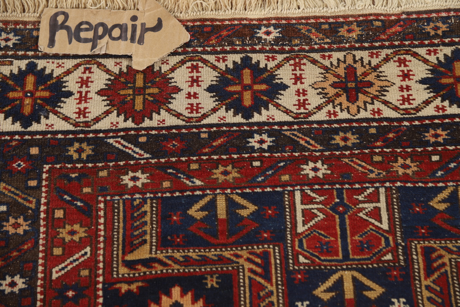 Pre-1900 Antique Vegetable Dye Kazak Oriental Rug 4x7