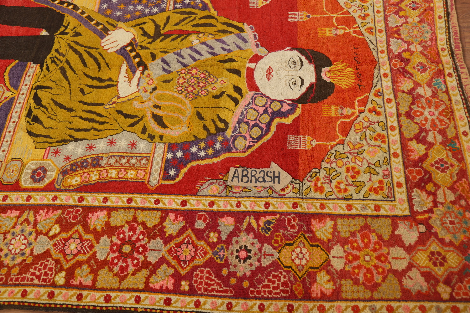 Pre-1900 Antique Vegetable Dye Kerman Persian Rug 5x6