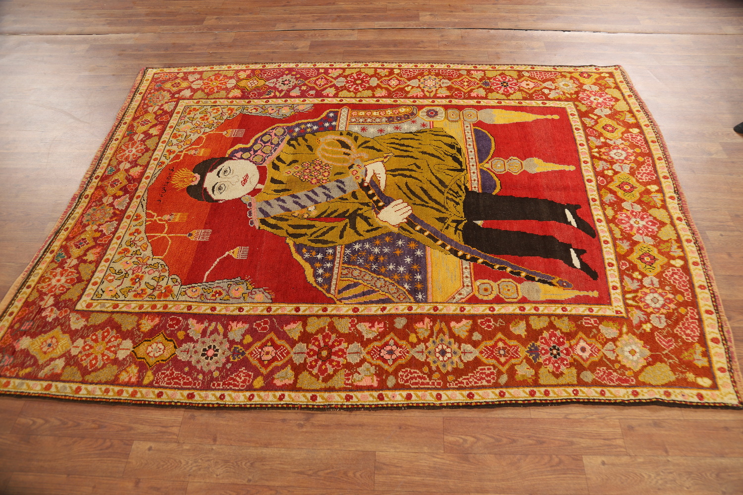 Pre-1900 Antique Vegetable Dye Kerman Persian Rug 5x6