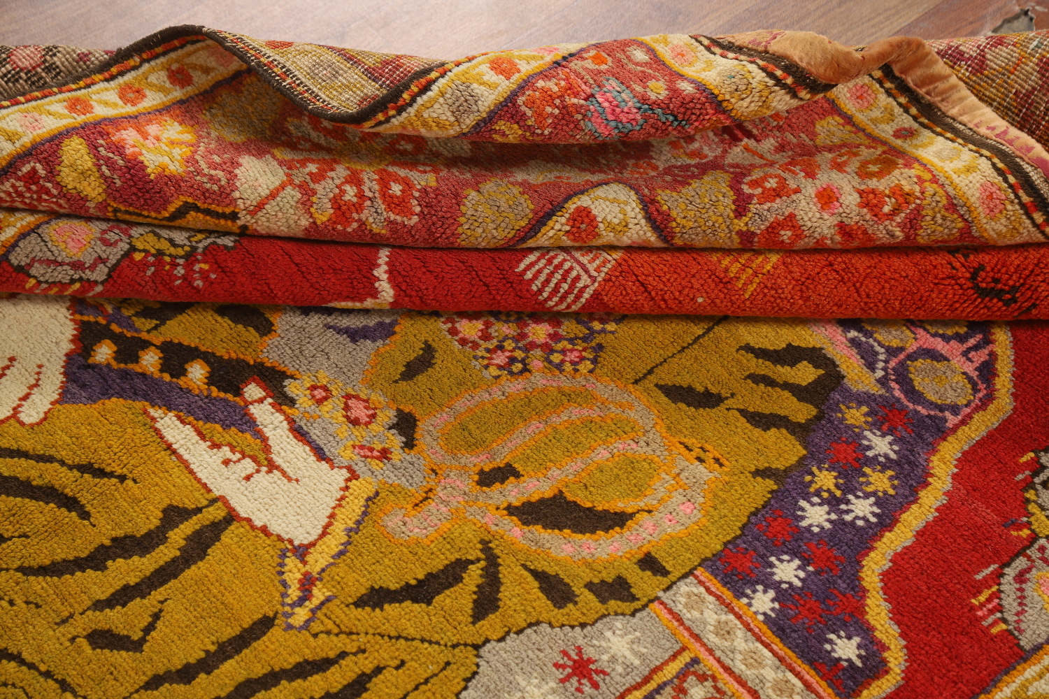 Pre-1900 Antique Vegetable Dye Kerman Persian Rug 5x6