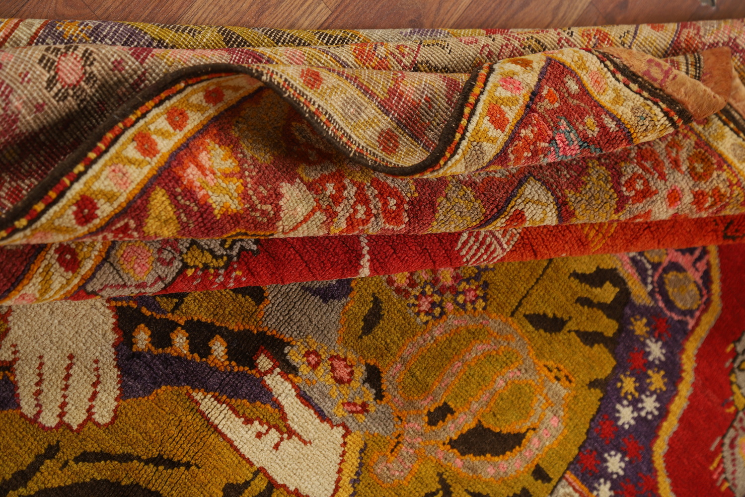 Pre-1900 Antique Vegetable Dye Kerman Persian Rug 5x6