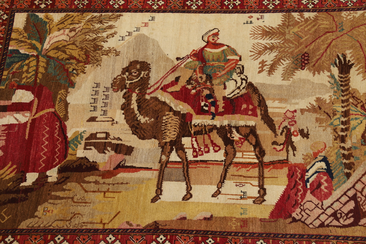 Antique Vegetable Dye Karabagh Oriental Rug 4x6