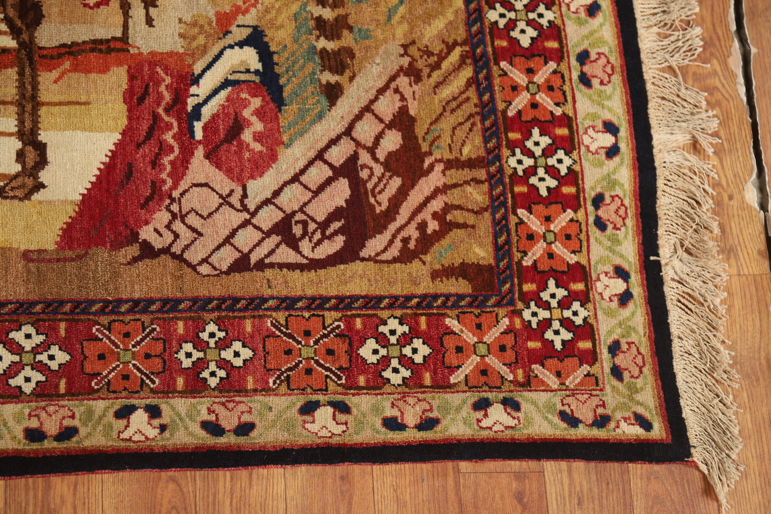 Antique Vegetable Dye Karabagh Oriental Rug 4x6